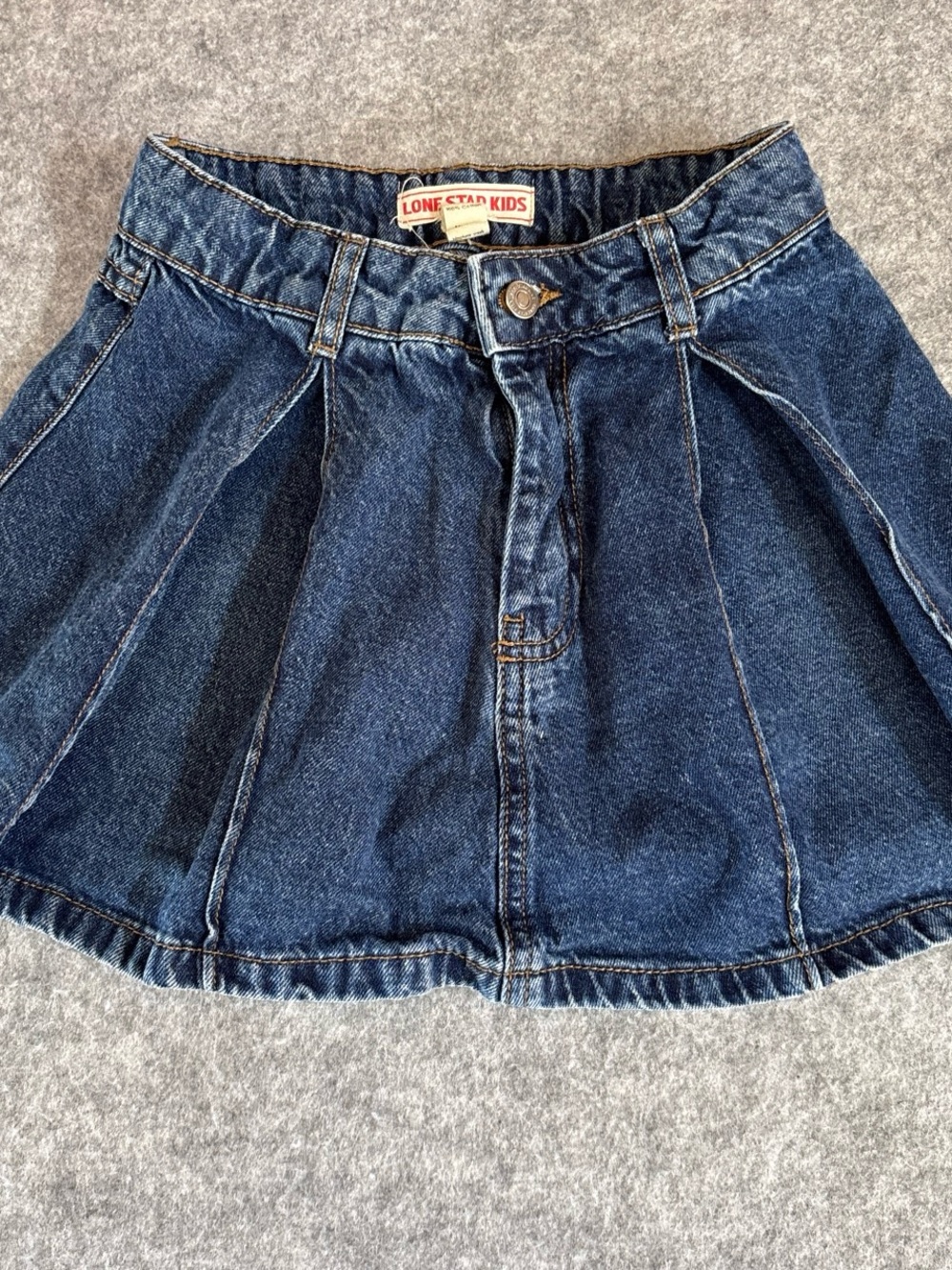 Lone Star Kids Dark Blue Denim Pleated Skirt